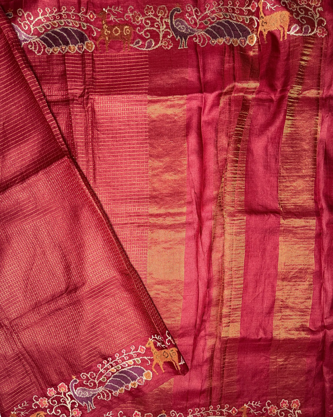 Pure handloom tussar saree - Image 1